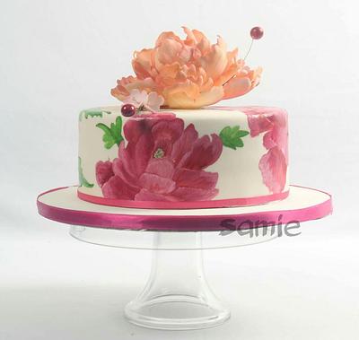 hand painting cake  - Cake by samie