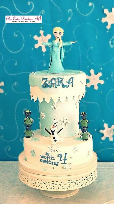 Frozen - For a precious 4 year old - Cake by Sumaiya Omar - The Cake Duchess 