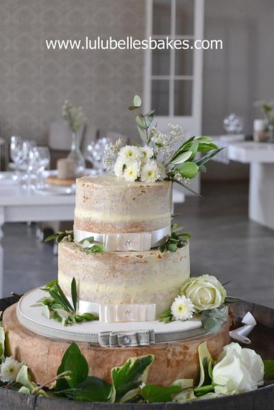 Semi Naked Wedding cake - Cake by Lulubelle's Bakes