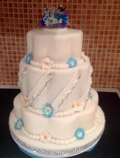 25th Wedding Anniversary Cake - Cake by Nanna Lyn Cakes