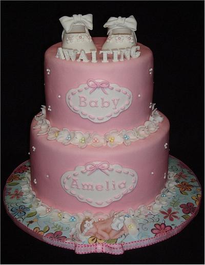 Awaiting Baby Amelia - Cake by Toni (White Crafty Cakes)