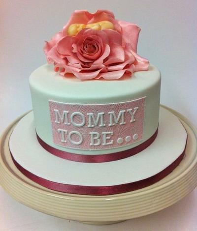 Baby in a Rose Baby Shower - Cake by Lisapeps