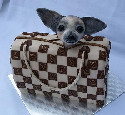 LV bag Chihuahua - Cake by Monique Snoeren