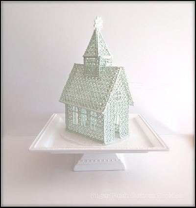 Royal Icing Church/Wedding Chapel  - Cake by Kim Coleman (Sugar Rush Custom Cookies)