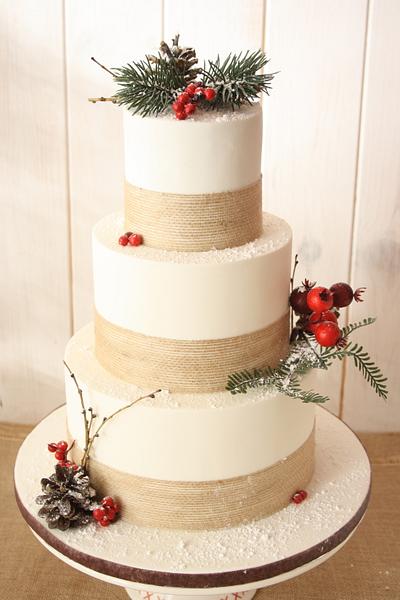 Winter Wedding Cake - Cake by Cori's Sweet Temptations