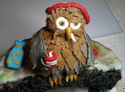 crazy owl - Cake by cristinacakes
