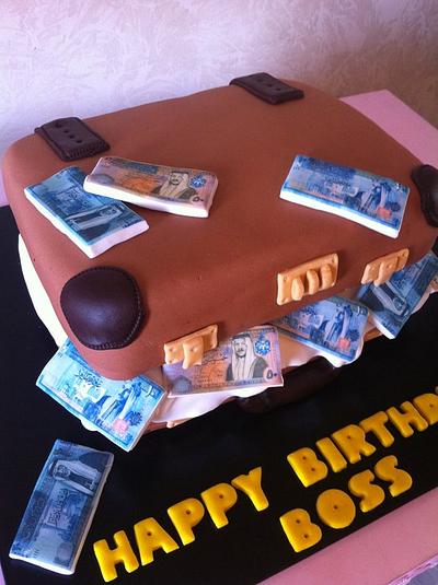 Money suitcase cake for boss birthday كيكة حقيبة مال - Cake by nuna cake
