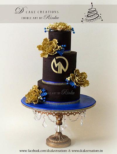 Chocolate Ganache Engagement Cake - Cake by D Cake Creations®