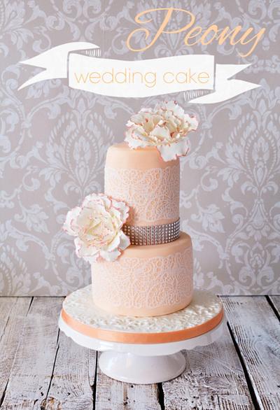 peony wedding cake - Cake by Kessy