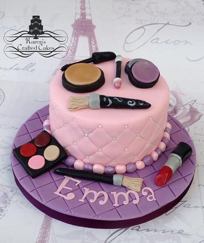Makeup cake - Cake by Karens Crafted Cakes