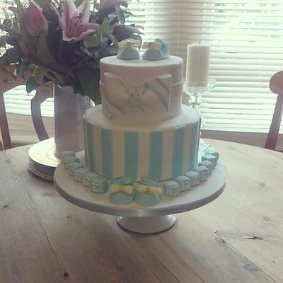 Christening cake with love :) - Cake by Divine Bakes