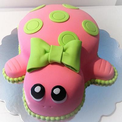 Pink Turtle  - Cake by Amy