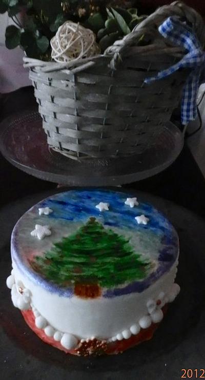 A christmas painting - Cake by Blueeyedcakegirl