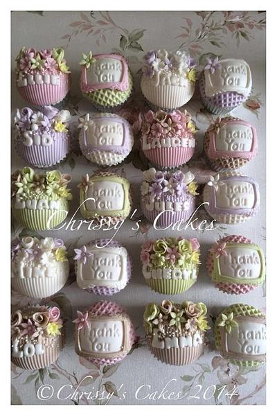 Vintage Thank You Cupcakes  - Cake by Chrissy Faulds
