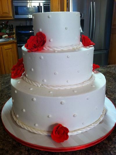 My first wedding cake - Cake by Rebecca Litterell
