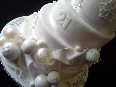 Winter Wonderland 4 tier cake - Cake by Fiona Williamson