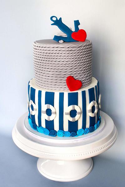 Baby Anchor  - Cake by Anchored in Cake