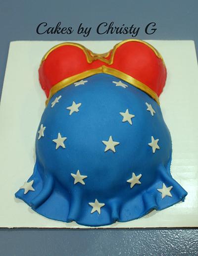 Wonderwoman... with a bump - Cake by Cakes by Christy G