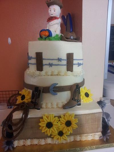 Baby Shower Cake Cowboy Style - Cake by Melissa