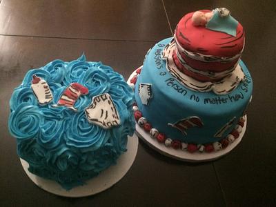 Cat in the hat baby shower  - Cake by Cakes by Crissy 
