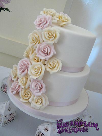 2 Tier Rose Wedding Cake - Cake by Sam Harrison
