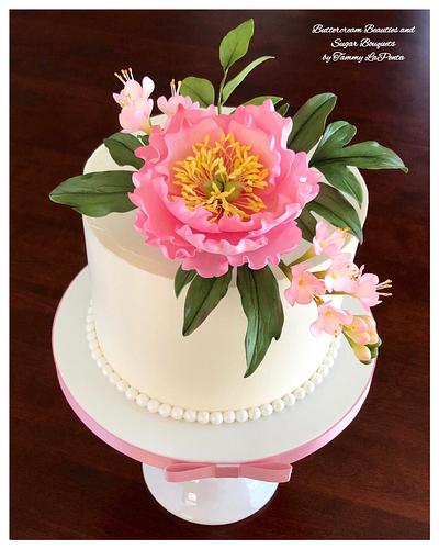 ~ Blooming Peony Celebration Cake ~ - Cake by Tammy LaPenta