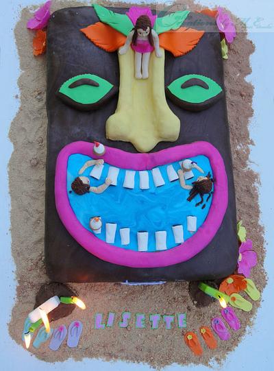 Hawaiian Tiki Swimming Pool Cake - Cake by Cake Creations by ME - Mayra Estrada