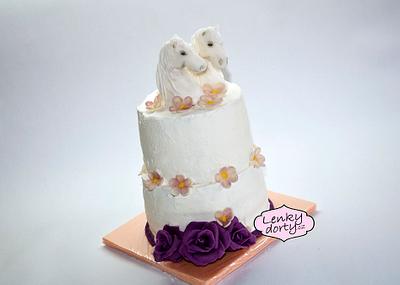 Wedding cake with horses - Cake by Lenkydorty