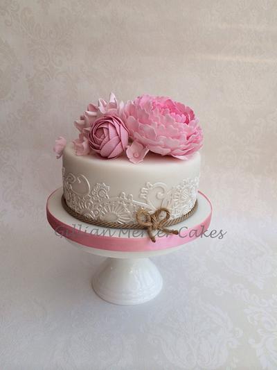 Pretty 60th birthday cake - Cake by Gillian mercer cakes 
