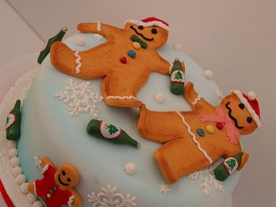 Merry gingerbread men cake  - Cake by Melanie Jane Wright