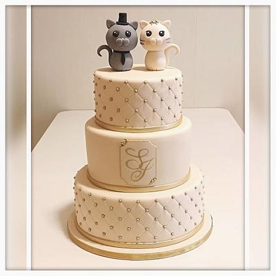 Cat lovers wedding cake - Cake by Sweet Mania