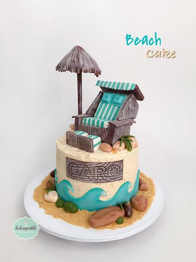Torta Playera - Beach Cake - Cake by Dulcepastel.com