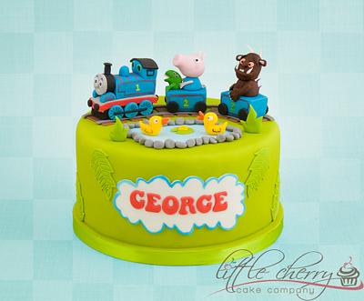 Thomas, George and the Gruffalo go for a ride - Cake by Little Cherry