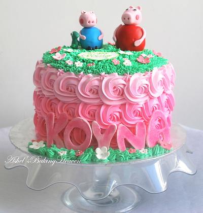 Peppa Pig cake - Cake by Ashel sandeep