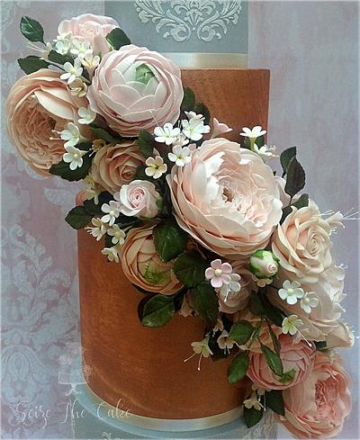 Sugar Flowers Arrangement  - Cake by Seize The Cake
