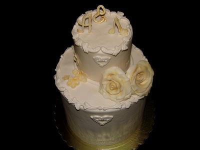 My first Wedding Cake!  - Cake by LiliaCakes
