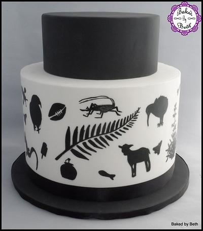 Kiwiana Silhouettes : Kiwi As collaboration  - Cake by BakedbyBeth