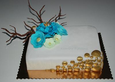 blue gold for man - Cake by katarina139