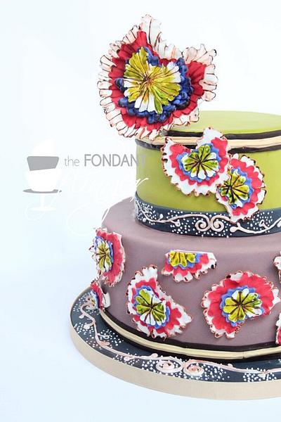Fabric/ Art inspired Cake - Cake by Rachel Skvaril