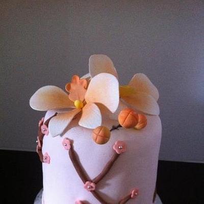 Orchids Bday Cake - Cake by Teresa