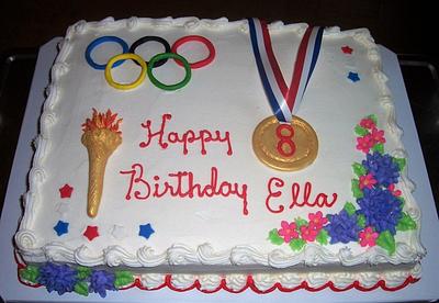 Ella's Olympic 8th Birthday Cake - Cake by BettyA
