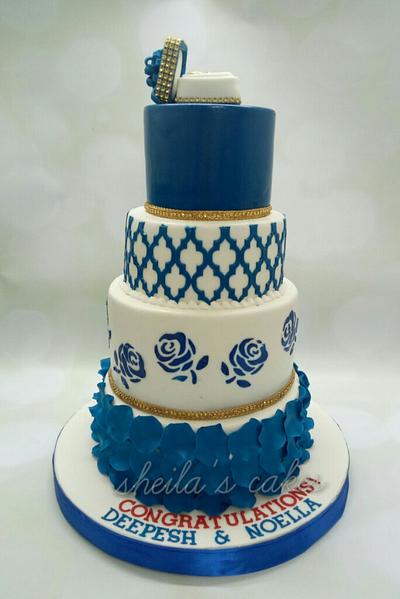 Royal blue engagement - Cake by sheilavk