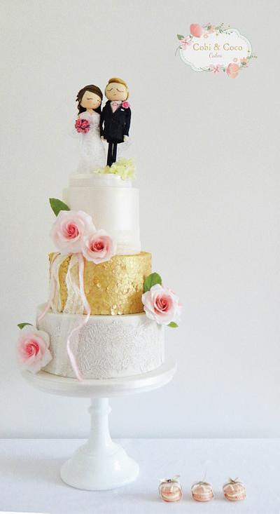 Mr & Mrs Wedding Cake - Cake by Cobi & Coco Cakes 