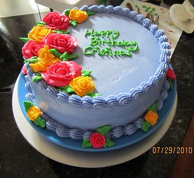Colorful Roses - Cake by Michelle