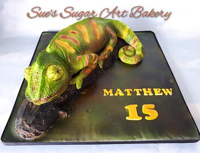 Chameleon Cake - Cake by Sue's Sugar Art Bakery 