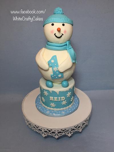 Reid's Winter ONEderland first birthday - Cake by Toni (White Crafty Cakes)