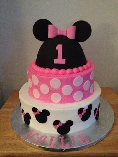 Minnie Mouse first birthday - Cake by Jennie 