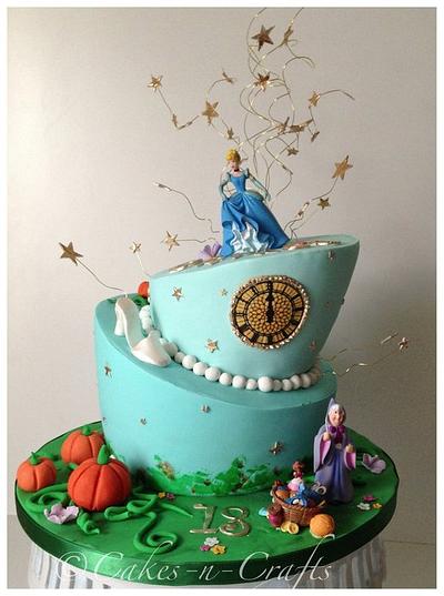 At the stroke of midnight... Cinderella topsy turvy cake - Cake by June milne