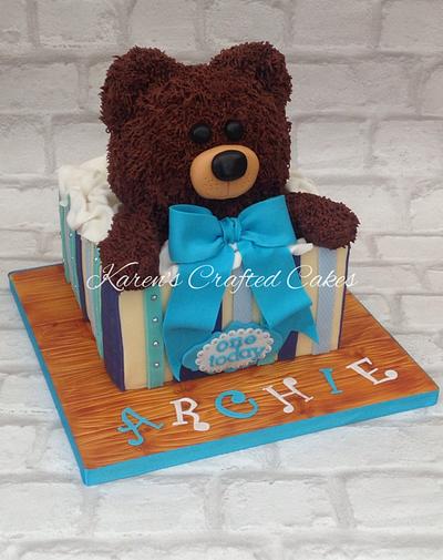 Cute teddy - Cake by Karens Crafted Cakes