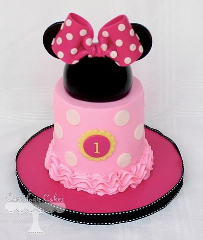 Baby Minnie Smash Cake  - Cake by Cuteology Cakes 